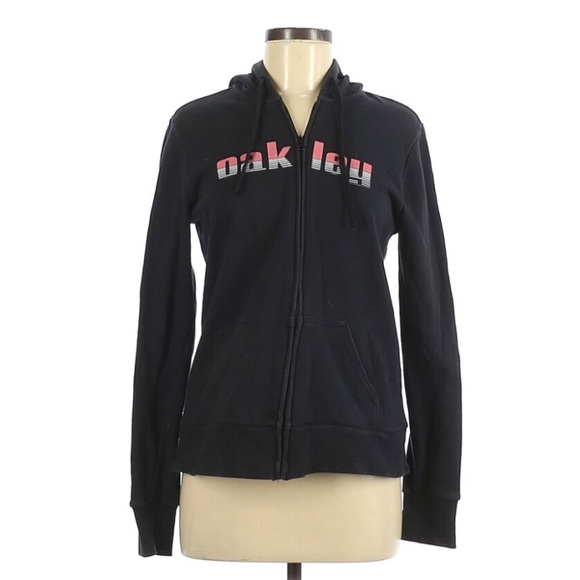 Oakley Tops - Oakley Hoodie Full ZIP Black Women’s Size Medium